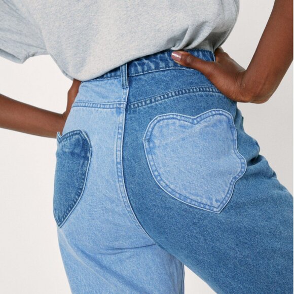 Nasty Gal Heart Pocket Jeans